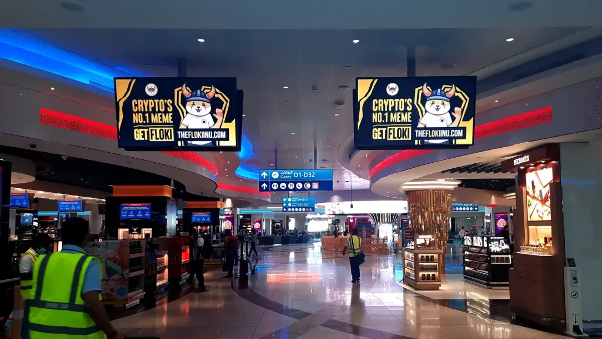 Strategically positioned digital screens driving engagement and brand recall